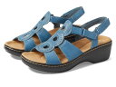 【送料無料】 クラークス レディース ヒール シューズ Merliah Derby Blue Grey Leath