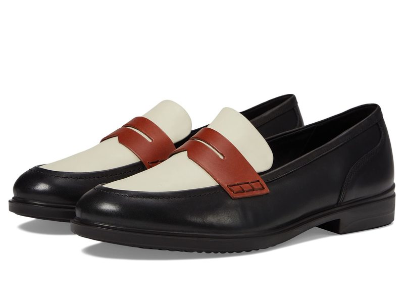 【送料無料】 エコー レディース スリッポン・ローファー シューズ Dress Classic 15 Penny Loafer Black/Limestone