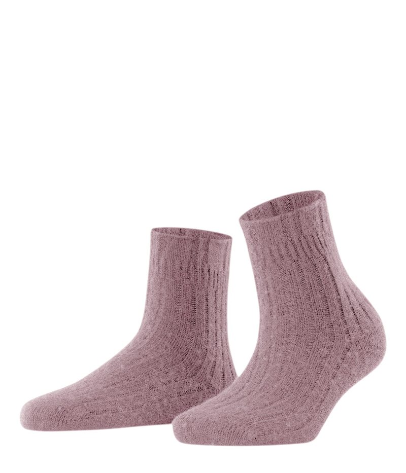 楽天ReVida 楽天市場店【送料無料】 ファルケ レディース 靴下 アンダーウェア Cashmere Blend Rib Bed Socks Brick