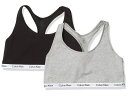 【送料無料】 カルバンクライン レディース ブラジャー アンダーウェア Women's Carousel Logo Bralette Black/Grey Heat