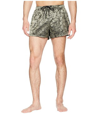 ヴェルサーチ メンズ ハーフパンツ・ショーツ 水着 Barocco Jacquard Short Trunk Military Green