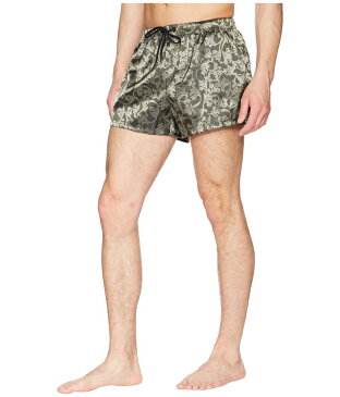 ヴェルサーチ メンズ ハーフパンツ・ショーツ 水着 Barocco Jacquard Short Trunk Military Green