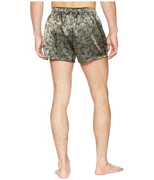 ヴェルサーチ メンズ ハーフパンツ・ショーツ 水着 Barocco Jacquard Short Trunk Military Green