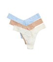 【送料無料】 ハンキーパンキー レディース パンツ アンダーウェア Daily Original Thong Value 3-Pack Antique Rose/Wh