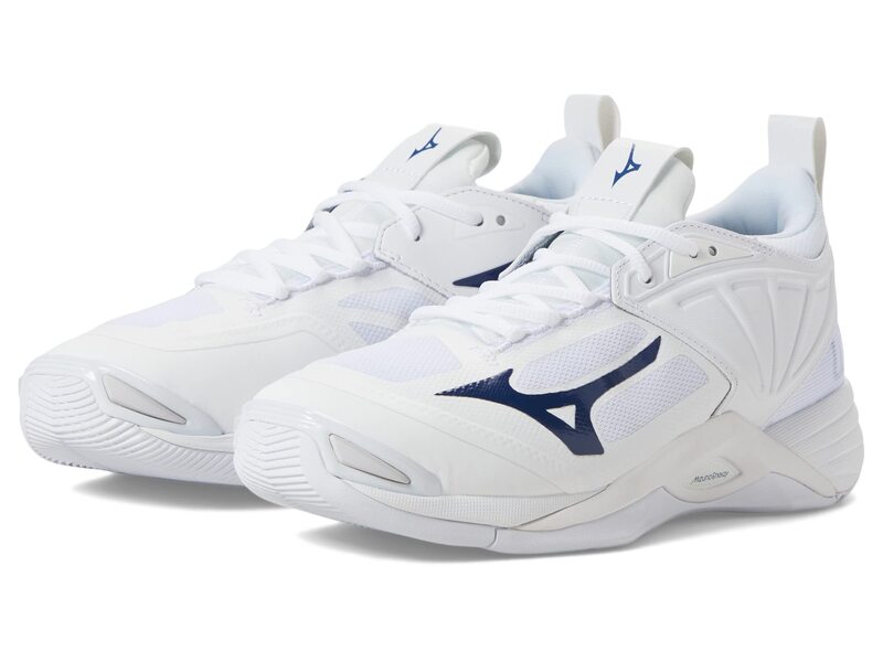 【送料無料】 ミズノ レディース スニーカー シューズ Wave Momentum 2 White/Navy