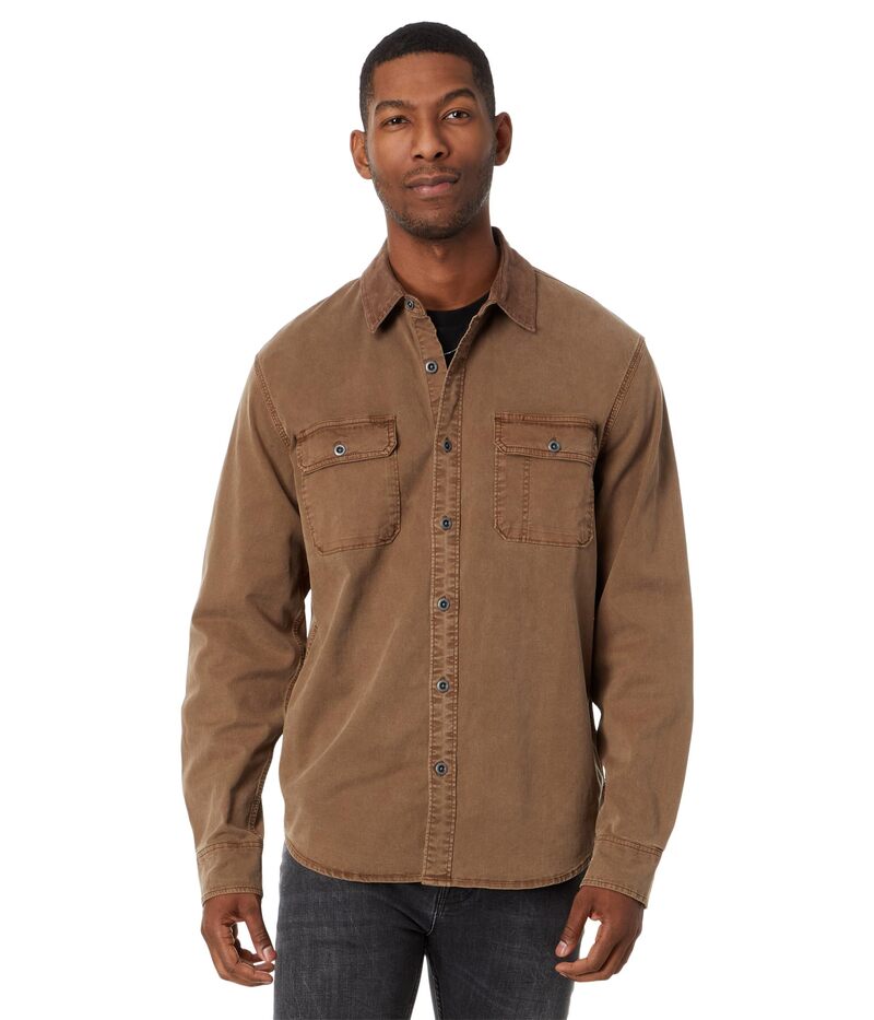 【送料無料】 ラッキーブランド メンズ シャツ トップス Corduroy Collar Washed Workwear Long Sleeve..