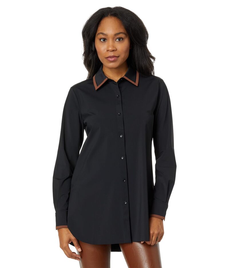 【送料無料】 リジー レディース シャツ トップス Faye Contrast Trim Schiffer Black