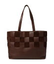 【送料無料】 メイドウェル レディース ハンドバッグ バッグ The Basketweave Tote in Leather and Suede Chocolate Raisi