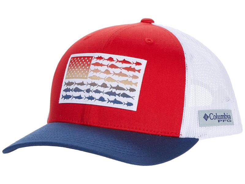 【送料無料】 コロンビア レディース 帽子 アクセサリー PFG Mesh Snapback Fish Flag Ball Cap Red Spark/White