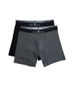 yz TCRoj[ Y {NT[pc A_[EFA Solid 2-Pack Boxer Brief Mixed Grey Blac