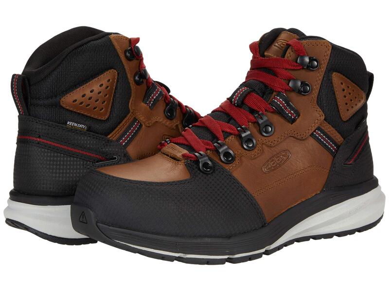 キーン メンズ シューズ ブーツ・レインブーツ KEEN Utility Red Hook Mid Waterproof Tobacco/Black ..