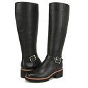 【送料無料】 ナチュライザー レディース ブーツ・レインブーツ シューズ Darry Tall Wide Calf Water-Repellent Black Leather