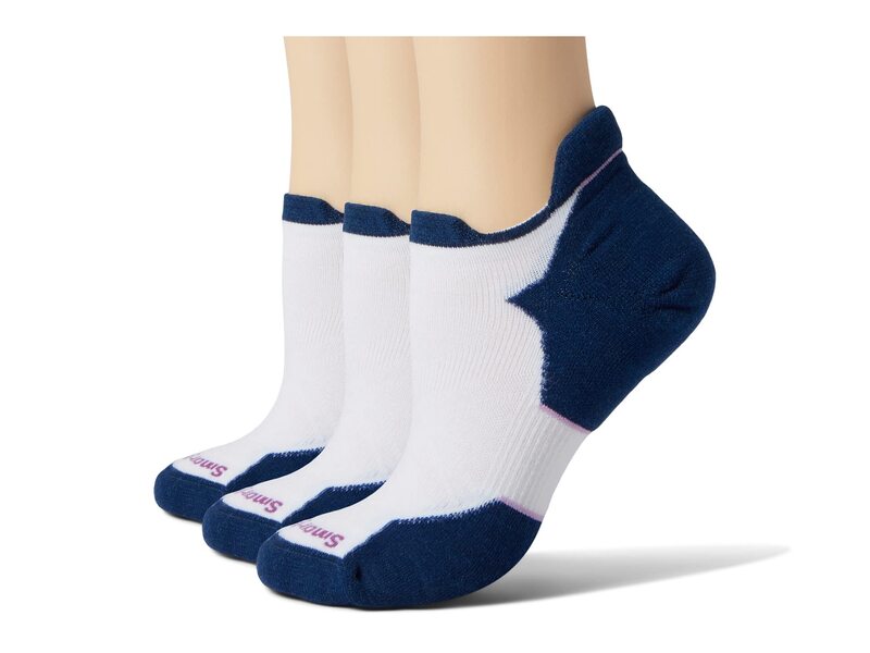 スマートウール 靴下 レディース 【送料無料】 スマートウール レディース 靴下 アンダーウェア Run Targeted Cushion Low Ankle Socks 3-Pack White