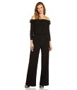 【送料無料】 アドリアナ パペル レディース ジャンプスーツ トップス Off-the-Shoulder Ruffle Jumpsuit Black