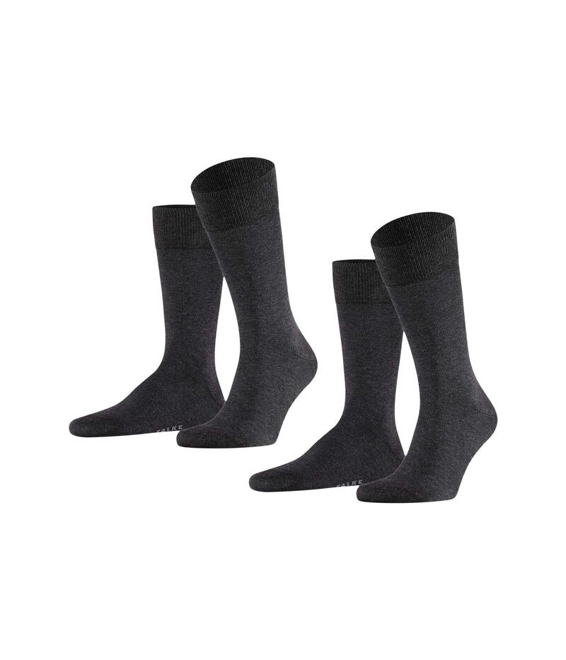 ファルケ メンズ 【送料無料】 ファルケ メンズ 靴下 アンダーウェア Happy 2-Pack Socks Anthracite