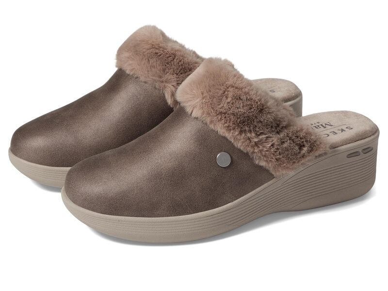  スケッチャーズ レディース サンダル シューズ Martha Stewart - Pier Lite - Cozy High Dark Taupe