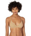 yz LV[ fB[X gbv̂  Printed Beach Classics Fixed Tri Bikini Top Golden Ochre Mo