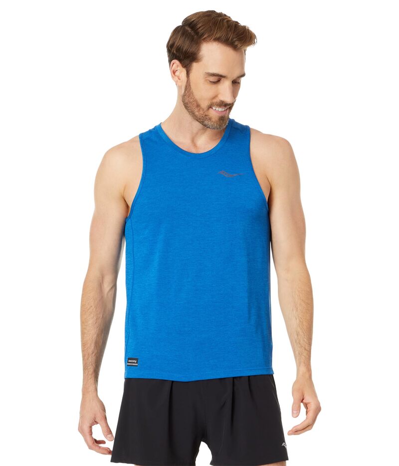 【送料無料】 サッカニー メンズ シャツ トップス Stopwatch Singlet Superblue Heath