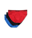 【送料無料】 ツーイグジスト メンズ ブリーフパンツ アンダーウェア 3-Pack Cotton Stretch No Show Brief Red/Black...