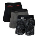 【送料無料】 サックスアンダーウェアー メンズ ボクサーパンツ アンダーウェア Vibe Boxer Brief 3-Pack Wood Camo/Graph