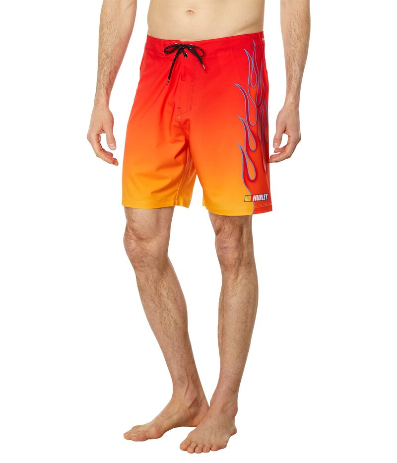 【送料無料】 ハーレー メンズ ハーフパンツ・ショーツ 水着 Phantom-Eco Nascar Flames 18" Boardshorts Unity Red