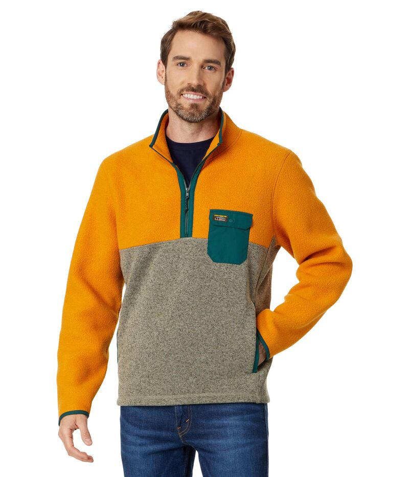 【送料無料】 エルエルビーン メンズ コート アウター Sweater Fleece Sherpa Hybrid Pullover Rustic Copper/E