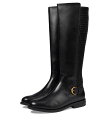 【送料無料】 コールハーン レディース ブーツ・レインブーツ シューズ Clover Stretch Tall Boot Black Leather