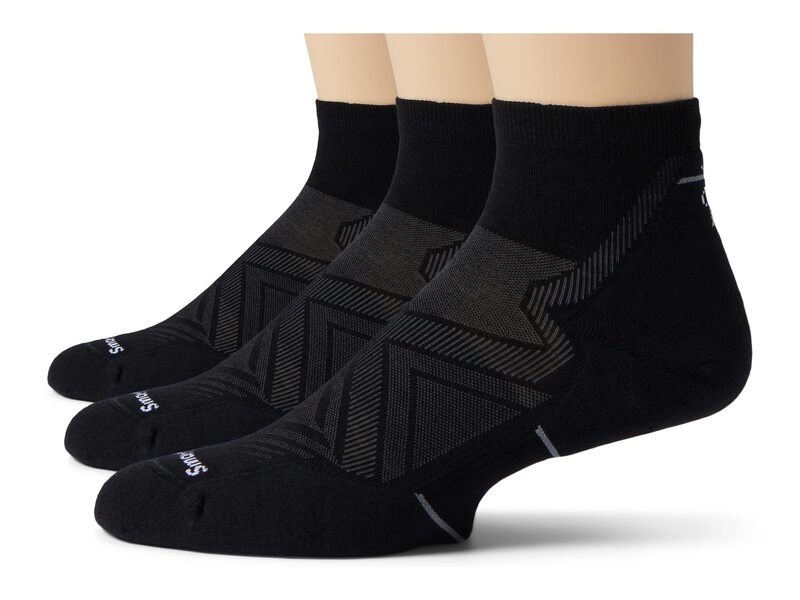  スマートウール メンズ 靴下 アンダーウェア Run Targeted Cushion Ankle Socks 3-Pack Black
