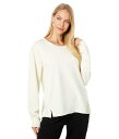 【送料無料】 モッドドック レディース パーカー・スウェット アウター Burnout Fleece Long Sleeve Open Crew Split Hem Top Sweet Corn