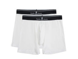 サイコバニー パンツ メンズ 【送料無料】 サイコバニー メンズ ボクサーパンツ アンダーウェア Solid 2-Pack Boxer Brief White