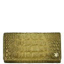 yz AkVJ fB[X z ANZT[ 1150 Triple Fold Rfid Clutch Wallet Croc Embossed D