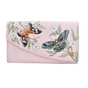 yz AkVJ fB[X z ANZT[ Accordion Flap Wallet 1174 Butterfly Melod