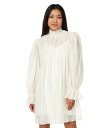 yz CObVt@Ng[ fB[X s[X gbvX Embroidered Organza Smock Neck Dress Ivory