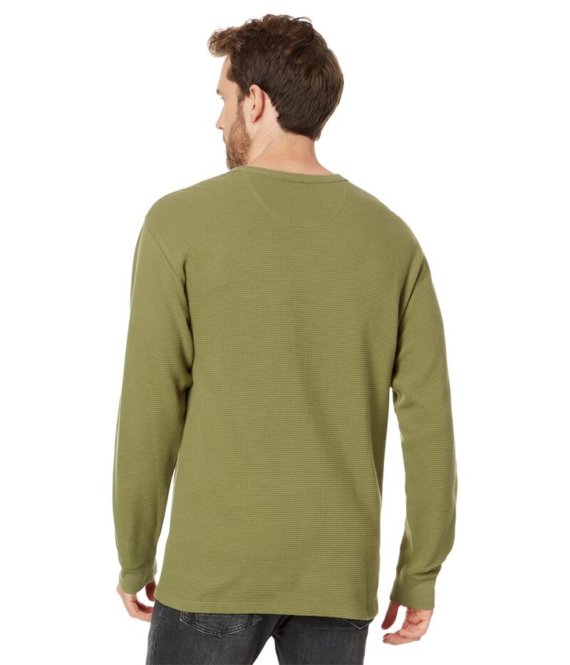 【送料無料】 バンズ メンズ シャツ トップス Alder Long Sleeve Pocket Thermal Loden Green