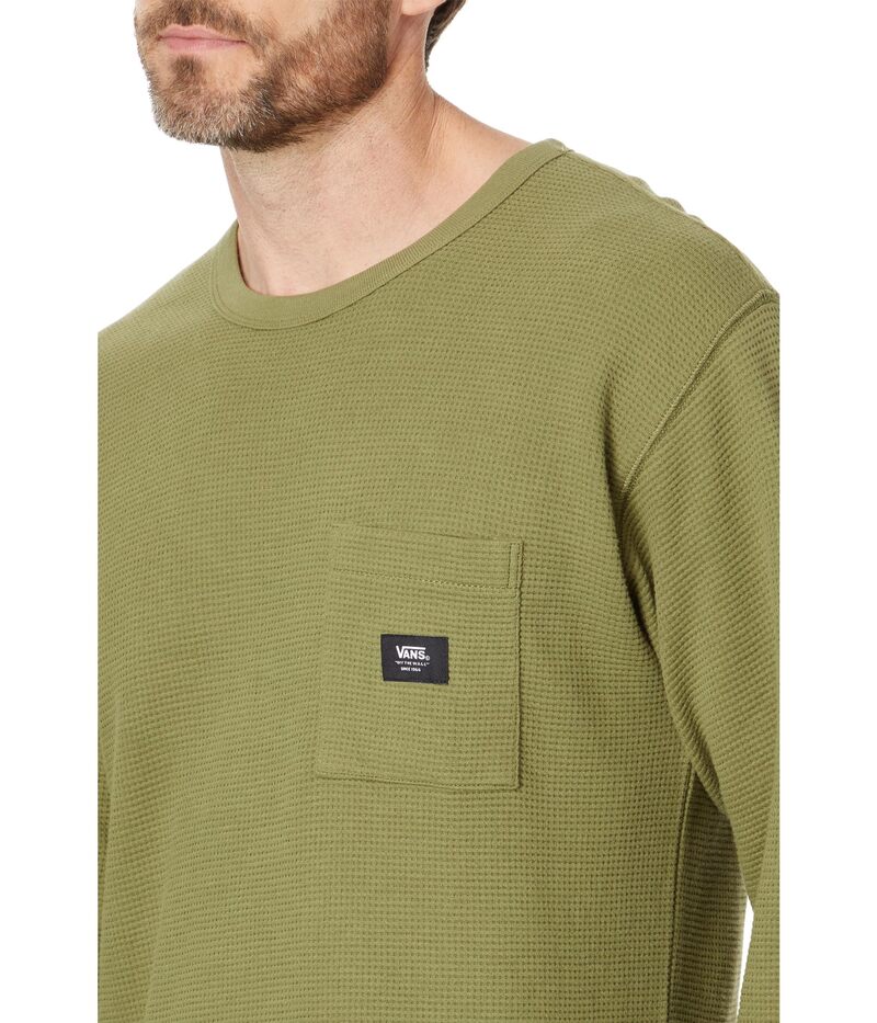 【送料無料】 バンズ メンズ シャツ トップス Alder Long Sleeve Pocket Thermal Loden Green