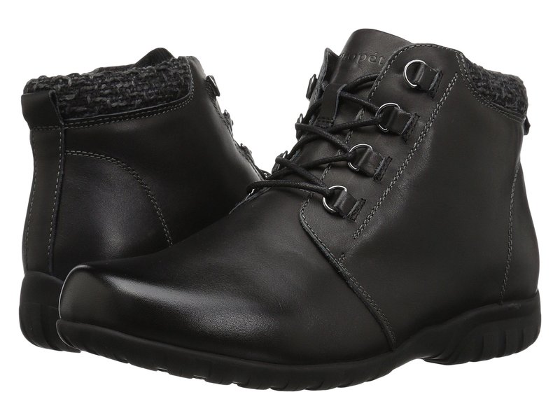プロペット レディース シューズ ブーツ・レインブーツ Propet Delaney Black Leather ブラック