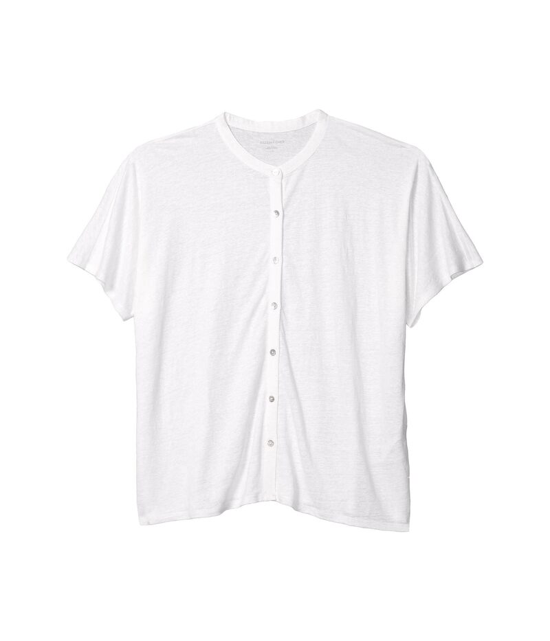 yz GC[tBbV[ fB[X Vc gbvX Mandarin Collar Shirt White