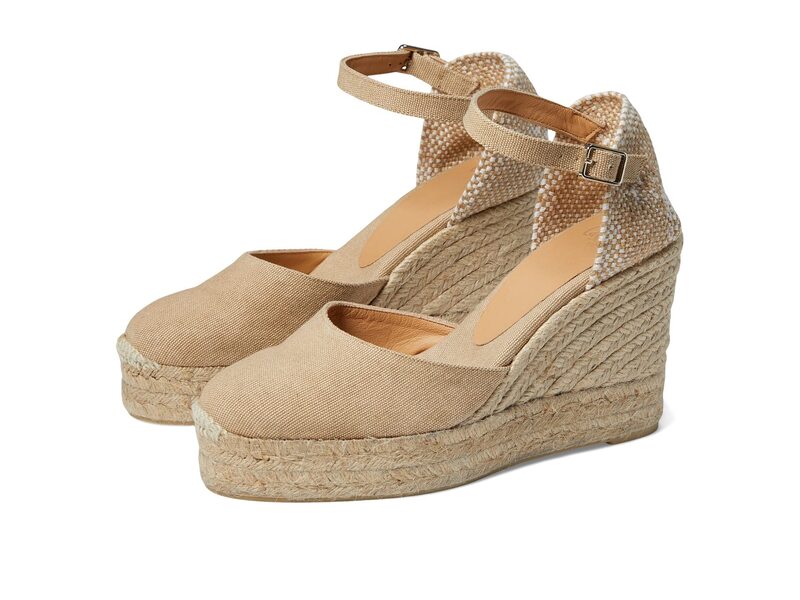 カスタ ニエール レディース シューズ ヒール CASTANER Carol 80 mm Wedge Espadrille Sand サンド