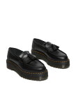 【送料無料】 ドクターマーチン レディース スリッポン・ローファー シューズ Adrian Quad Leather Platform Loafers Black Smooth