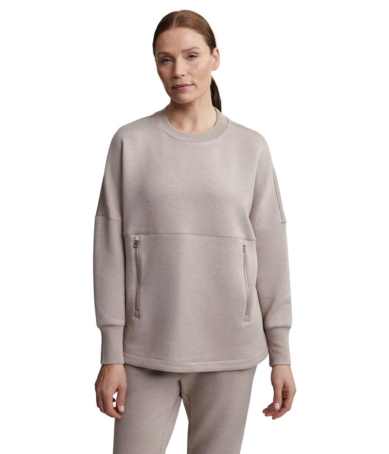 yz o[C fB[X p[J[EXEFbg AE^[ Paige Longline Sweat Taupe Marl