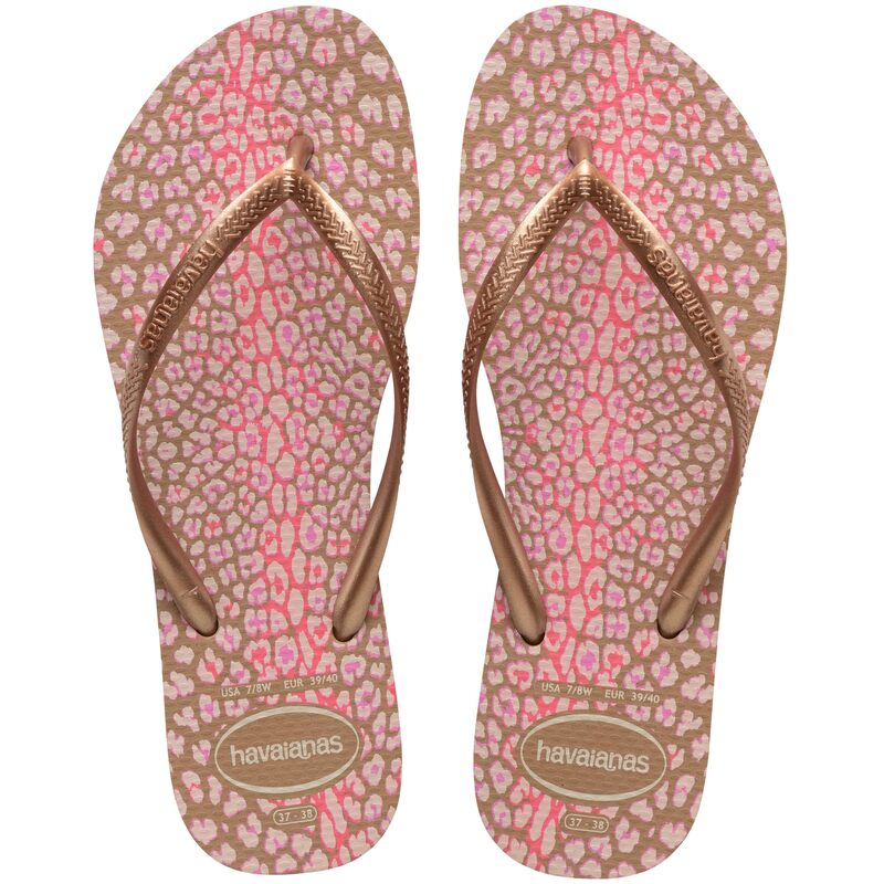 ハワイアナス 【送料無料】 ハワイアナス レディース サンダル シューズ Slim Animals Flip Flop Sandal Rose Gold/Metal