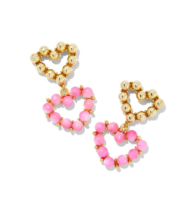 yz PhXRbg fB[X sAXECO ANZT[ Ashton Heart Drop Earrings Gold Blush Ivor