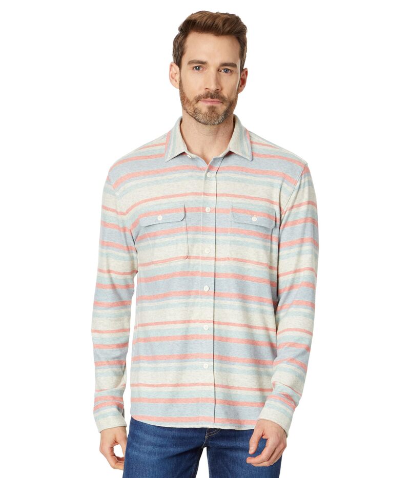 【送料無料】 ファレティ メンズ シャツ トップス Legend Sweater Shirt Coral Reef Stri