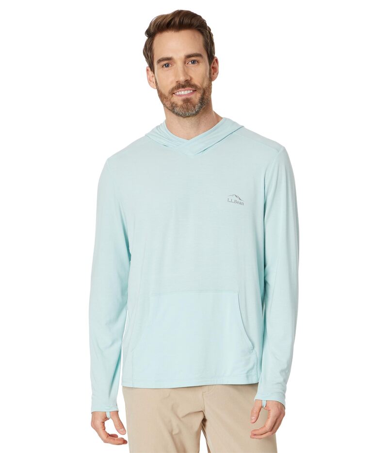 【送料無料】 エルエルビーン メンズ シャツ トップス Tropicwear Comfort Hoodie Pale Turquoise