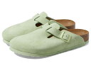 【送料無料】 ビルケンシュトック レディース サンダル シューズ Boston Soft Footbed - Suede Faded Lime