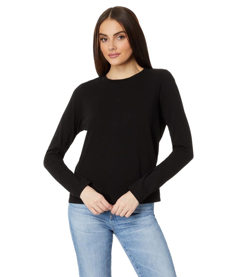 【送料無料】 マイケルスターズ レディース シャツ トップス Clarissa Long Sleeve Tee Black