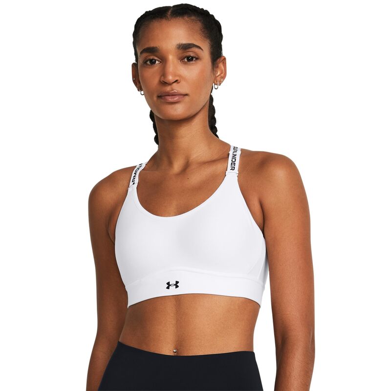 【送料無料】 アンダーアーマー レディース ブラジャー スポーツブラ アンダーウェア Infinity Mid Impact Sports Bra White/Blackのサムネイル