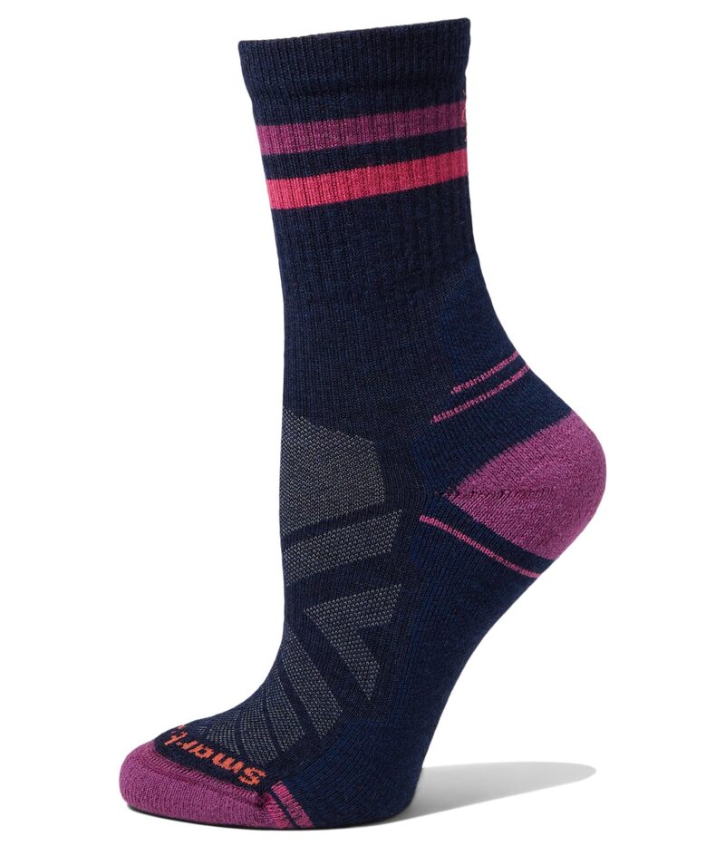 【送料無料】 スマートウール レディース 靴下 アンダーウェア Hike Light Cushion Tube Stripe Crew Deep Navy/Power