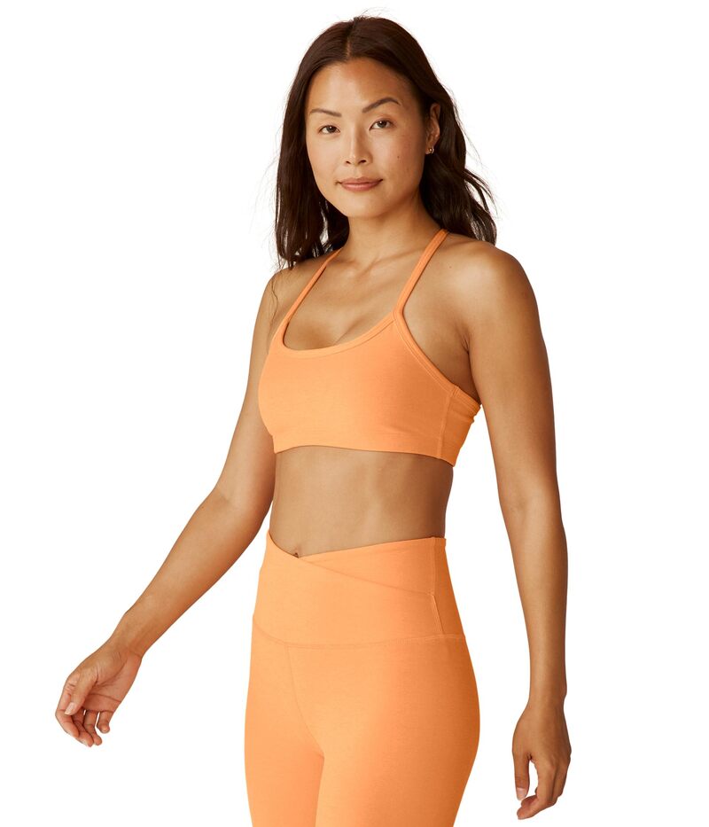 【送料無料】 ビヨンドヨガ レディース ブラジャー アンダーウェア Spacedye Slim Racerback Bra Marmalade Heath