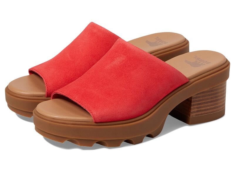 【送料無料】 ソレル レディース ヒール シューズ Joanie Heel Slide Red Glo/Gum 2 1